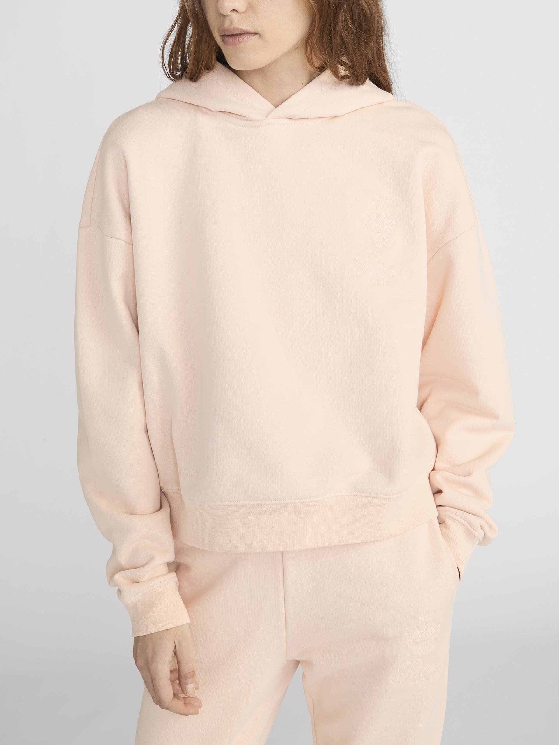 Ritz Sweatshirt Front Detail On Model 