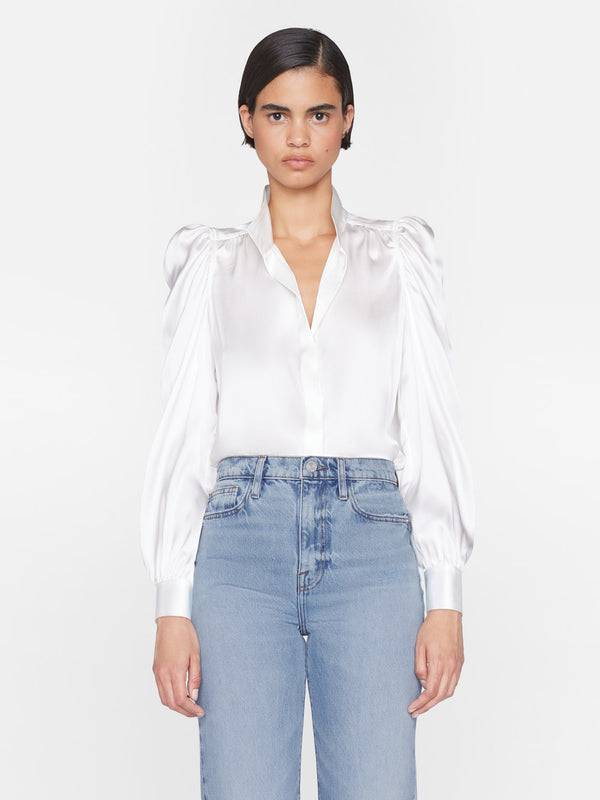 Gillian Long Sleeve Top in Off White – FRAME