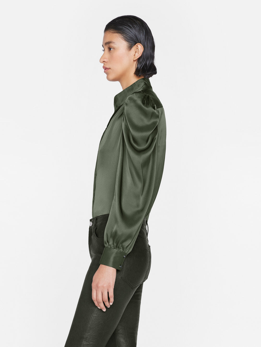 Gillian Long Sleeve Top in Surplus – FRAME