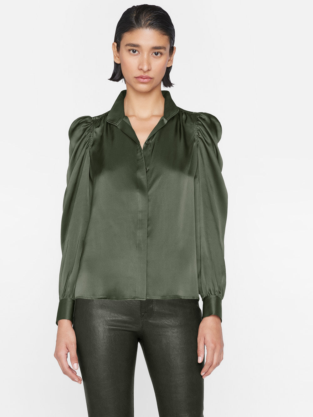 Gillian Long Sleeve Top in Surplus – FRAME