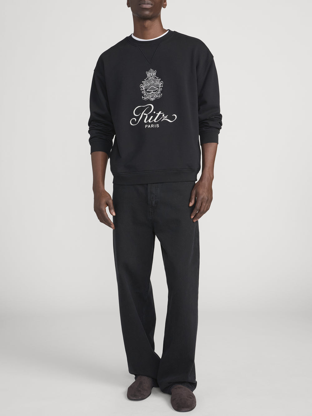 Ritz Sweatshirt Front On Model 