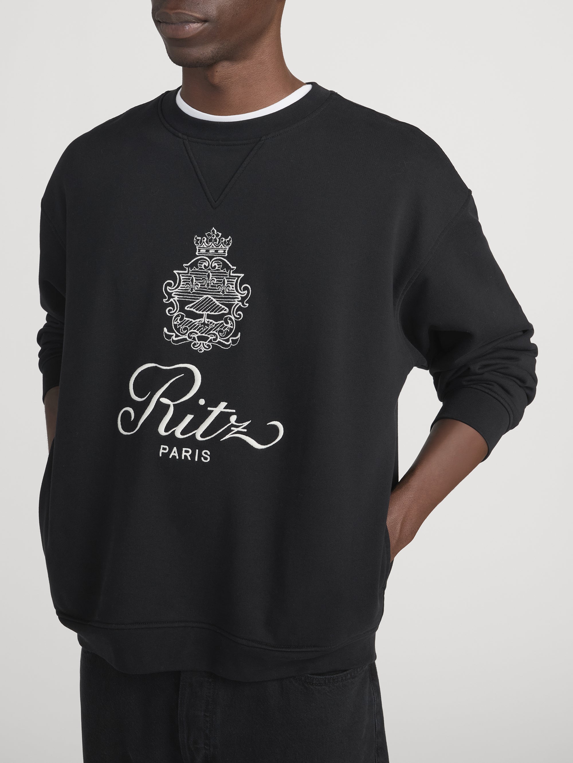 Ritz Sweatshirt Side On Model 