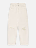 Baggy Jean -- Off White Destructed