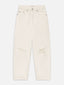 Baggy Jean -- Off White Destructed
