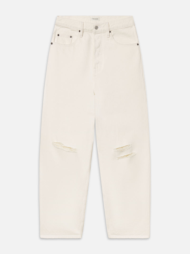 Baggy Jean -- Off White Destructed