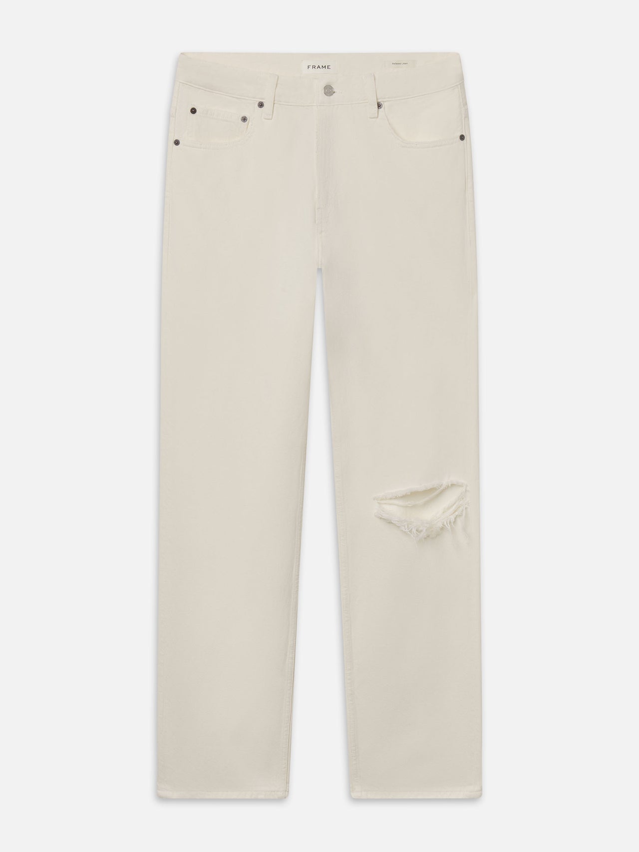 Relaxed Jean -- Off White Rips