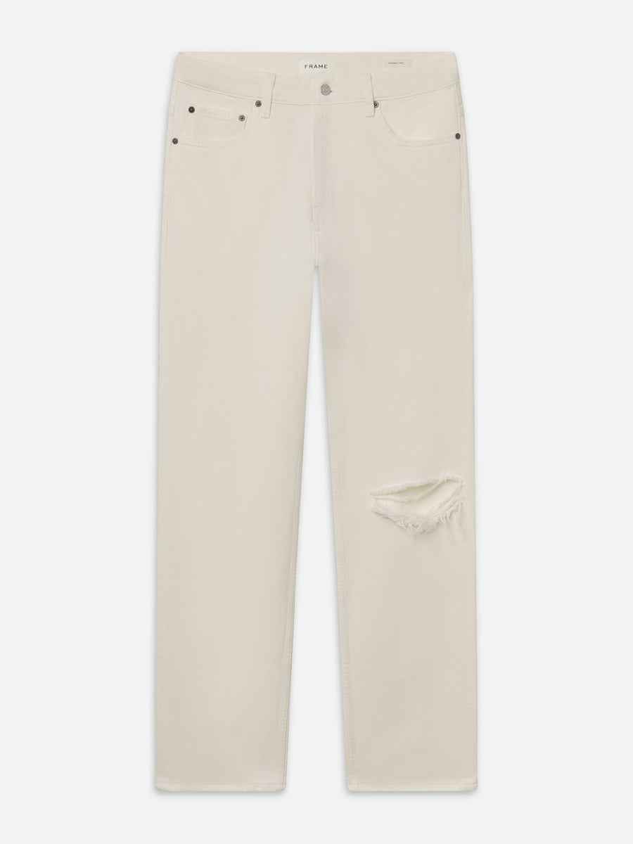 Relaxed Jean -- Off White Rip