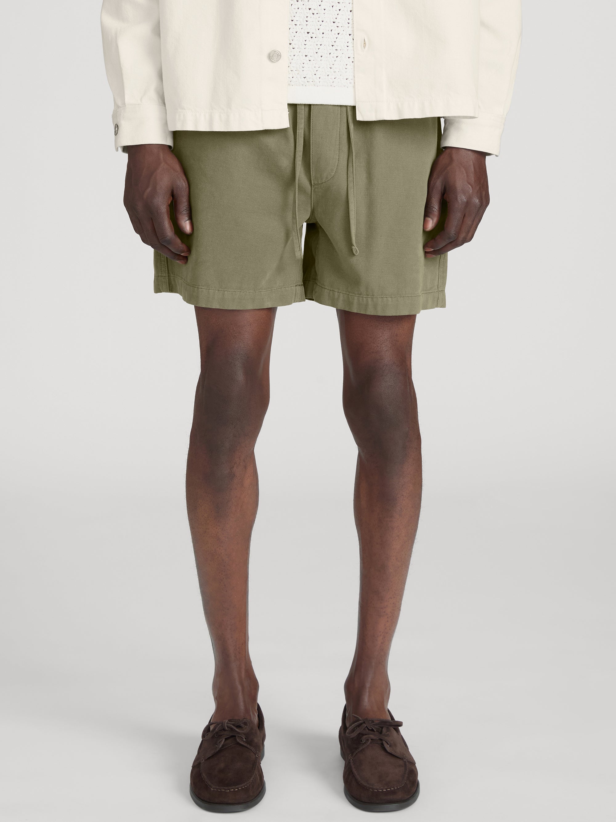 Canvas Shorts -- Military Khaki