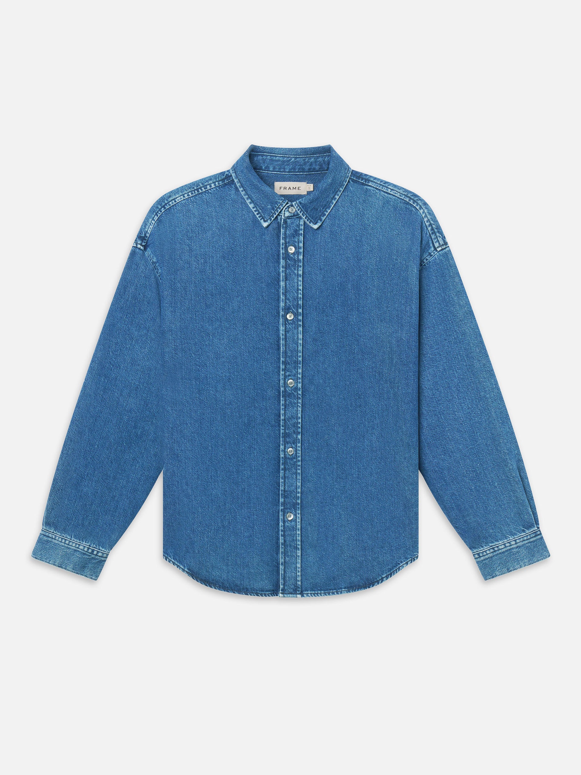 Button Down Relaxed Denim Shirt