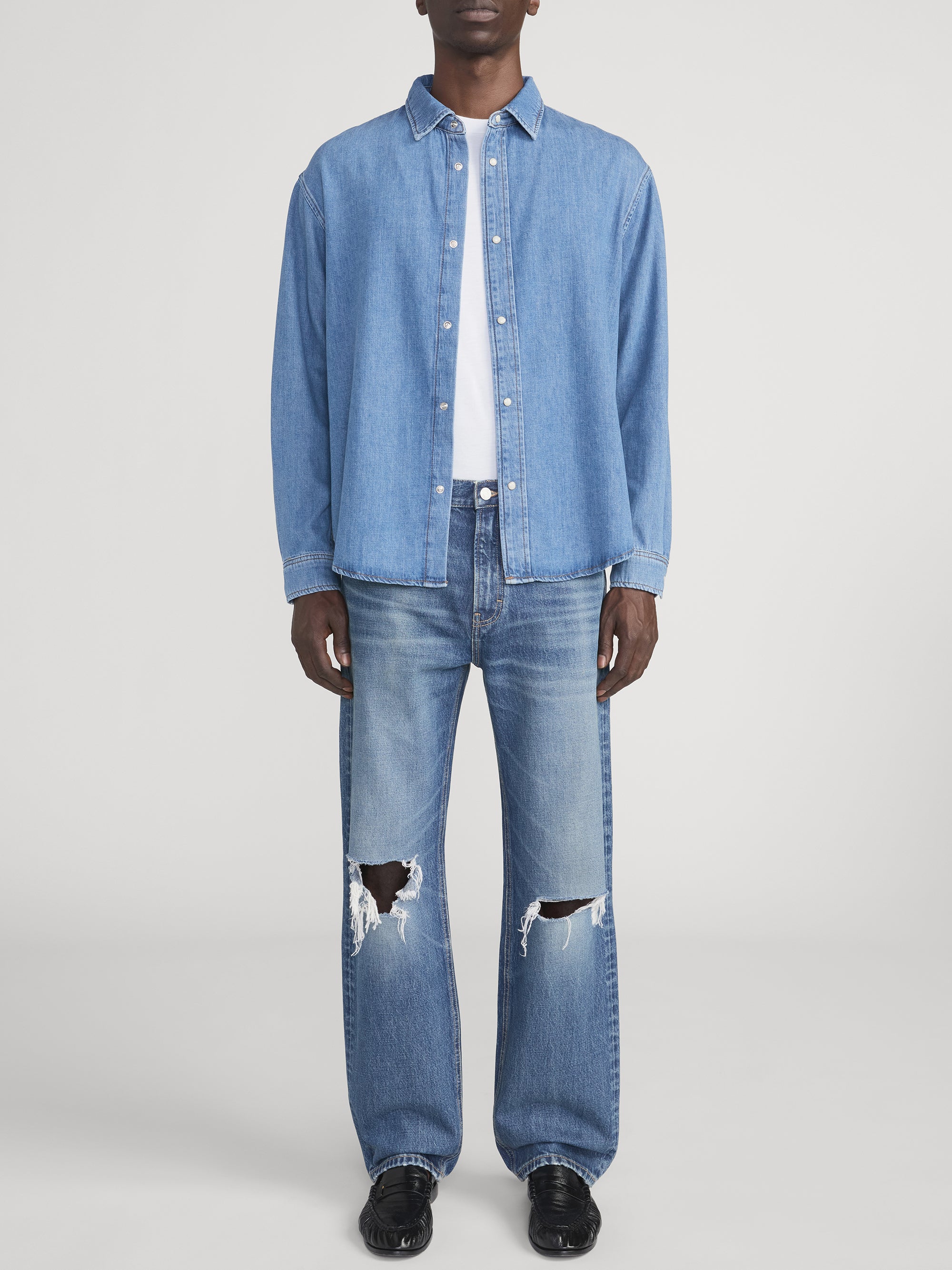 L/S CLASSIC DENIM SHIRT TIDEWASH