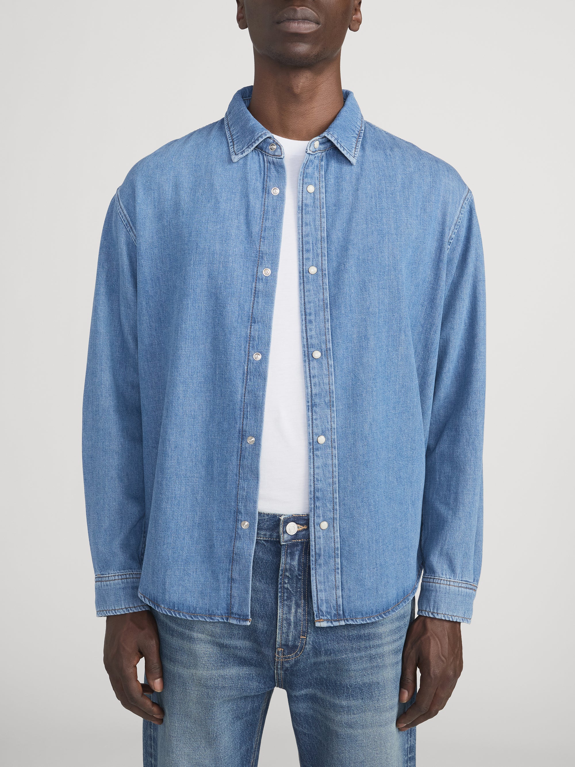 L/S CLASSIC DENIM SHIRT TIDEWASH