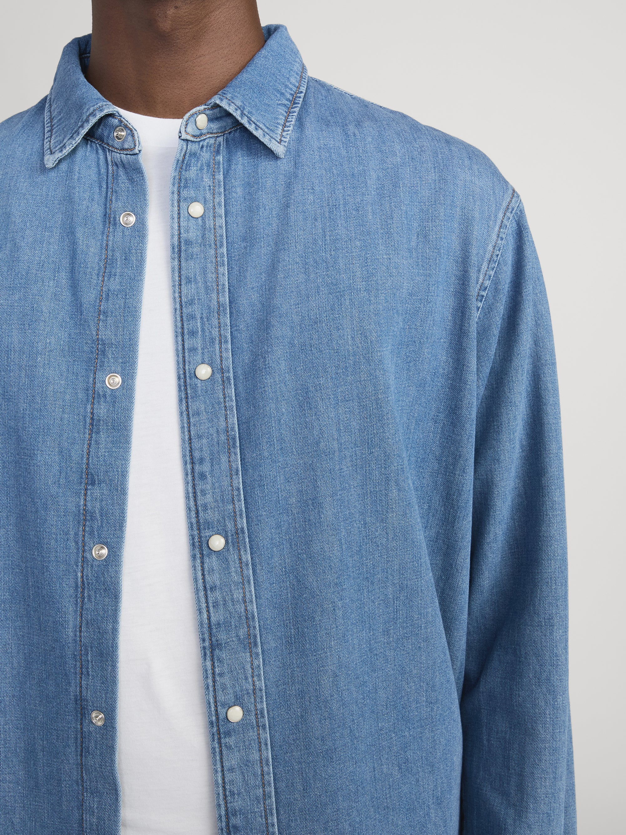 L/S CLASSIC DENIM SHIRT TIDEWASH