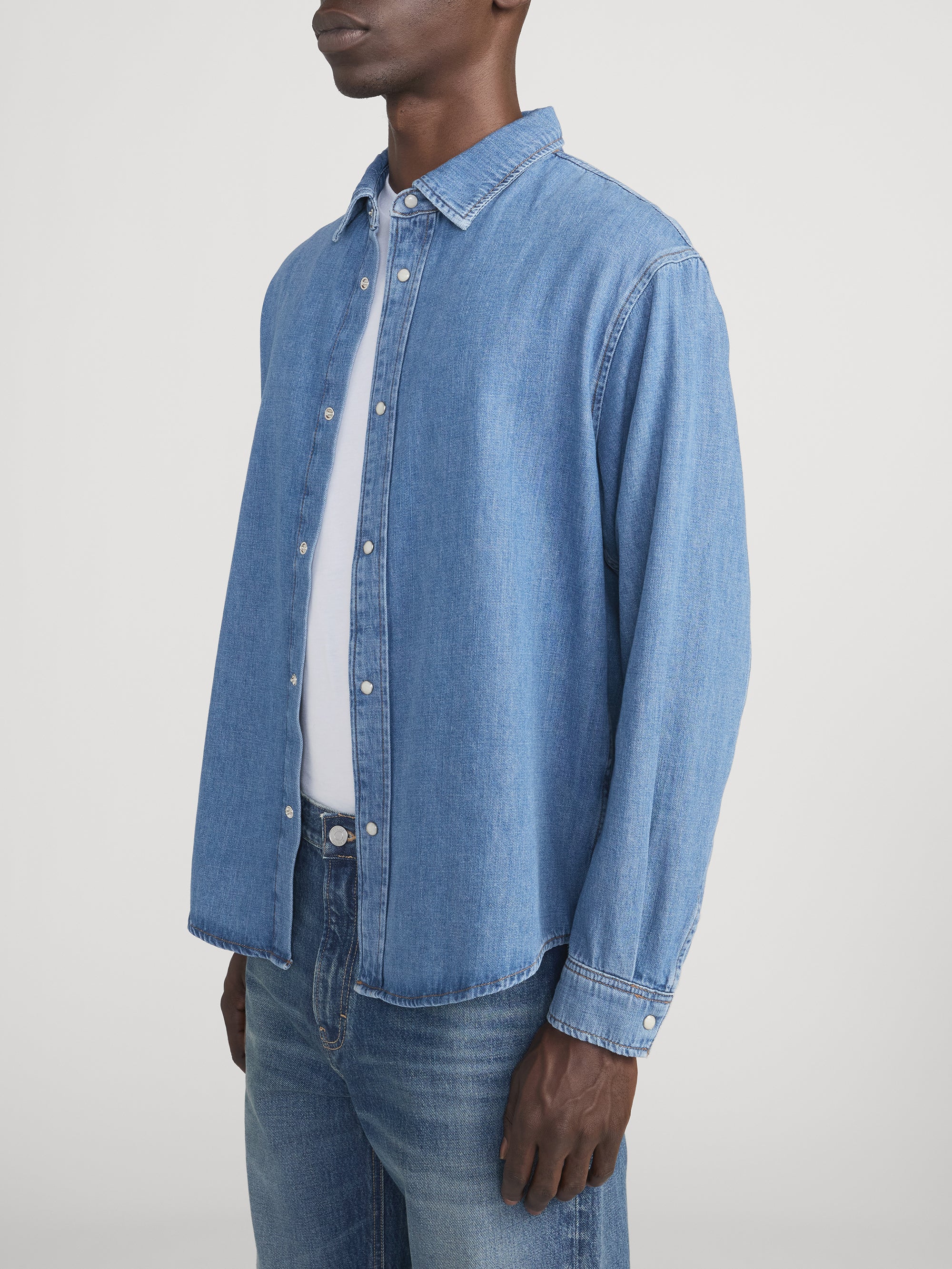 L/S CLASSIC DENIM SHIRT TIDEWASH