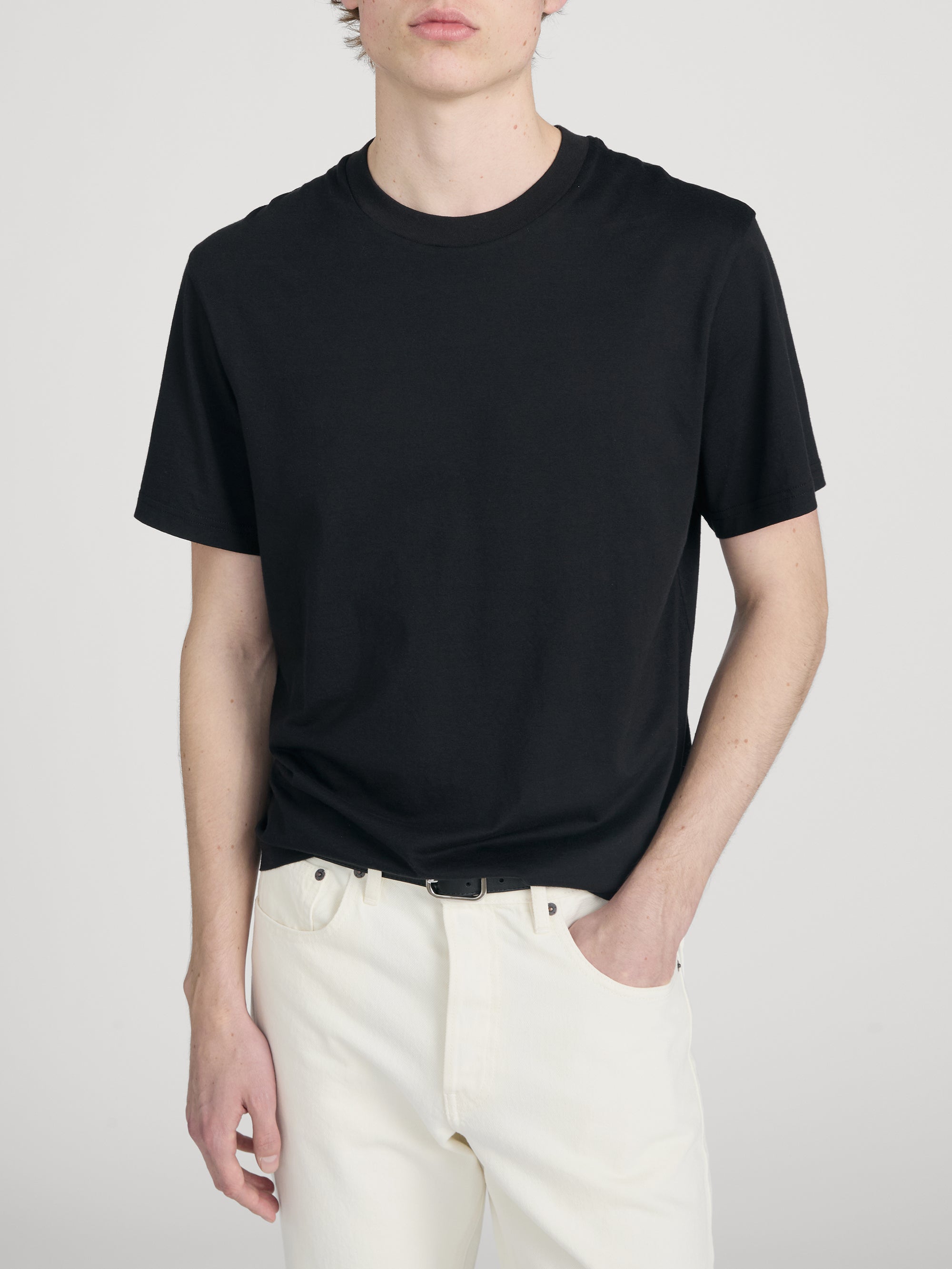 Tee on model front crop 