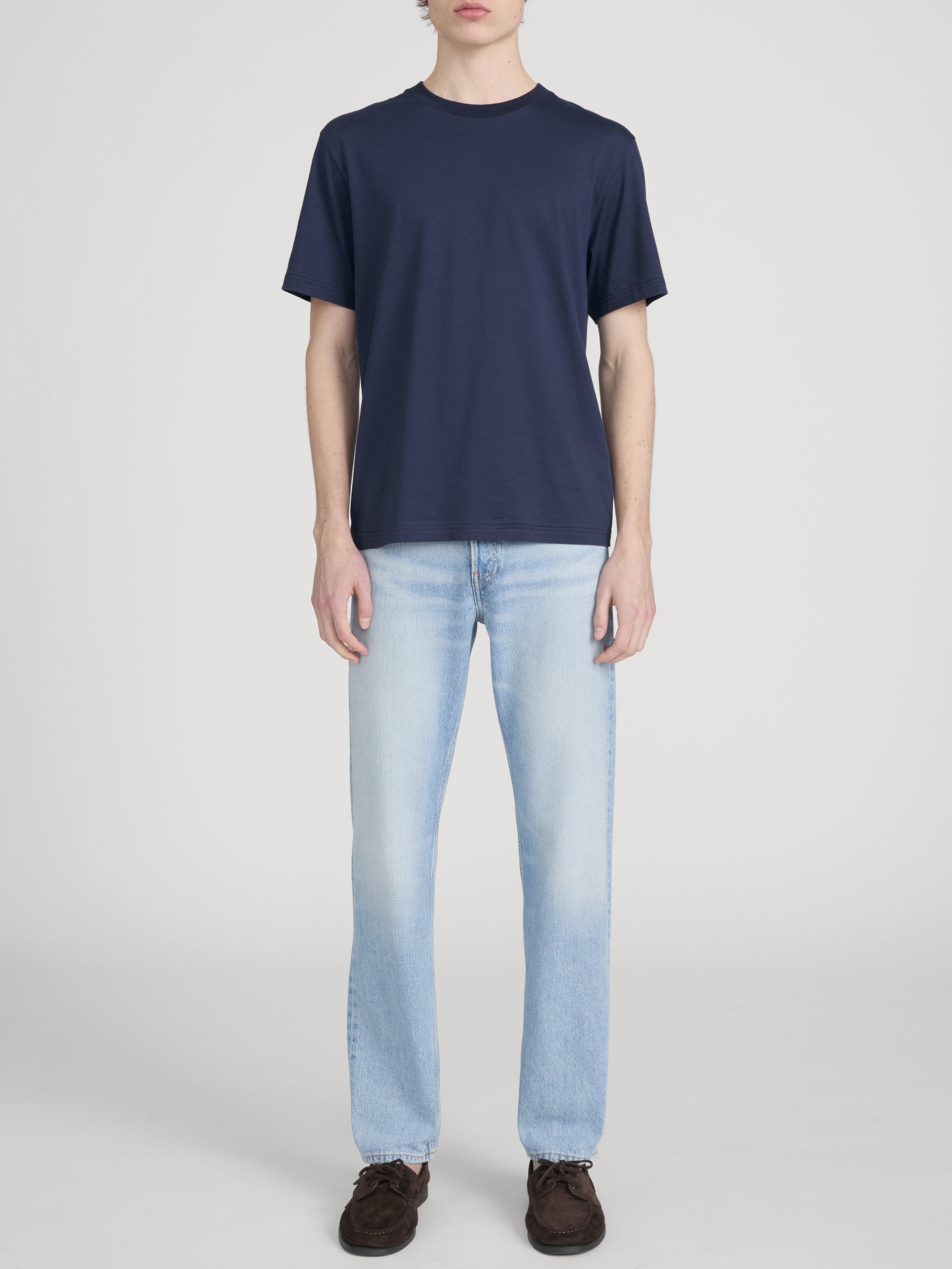 Tee on model front 