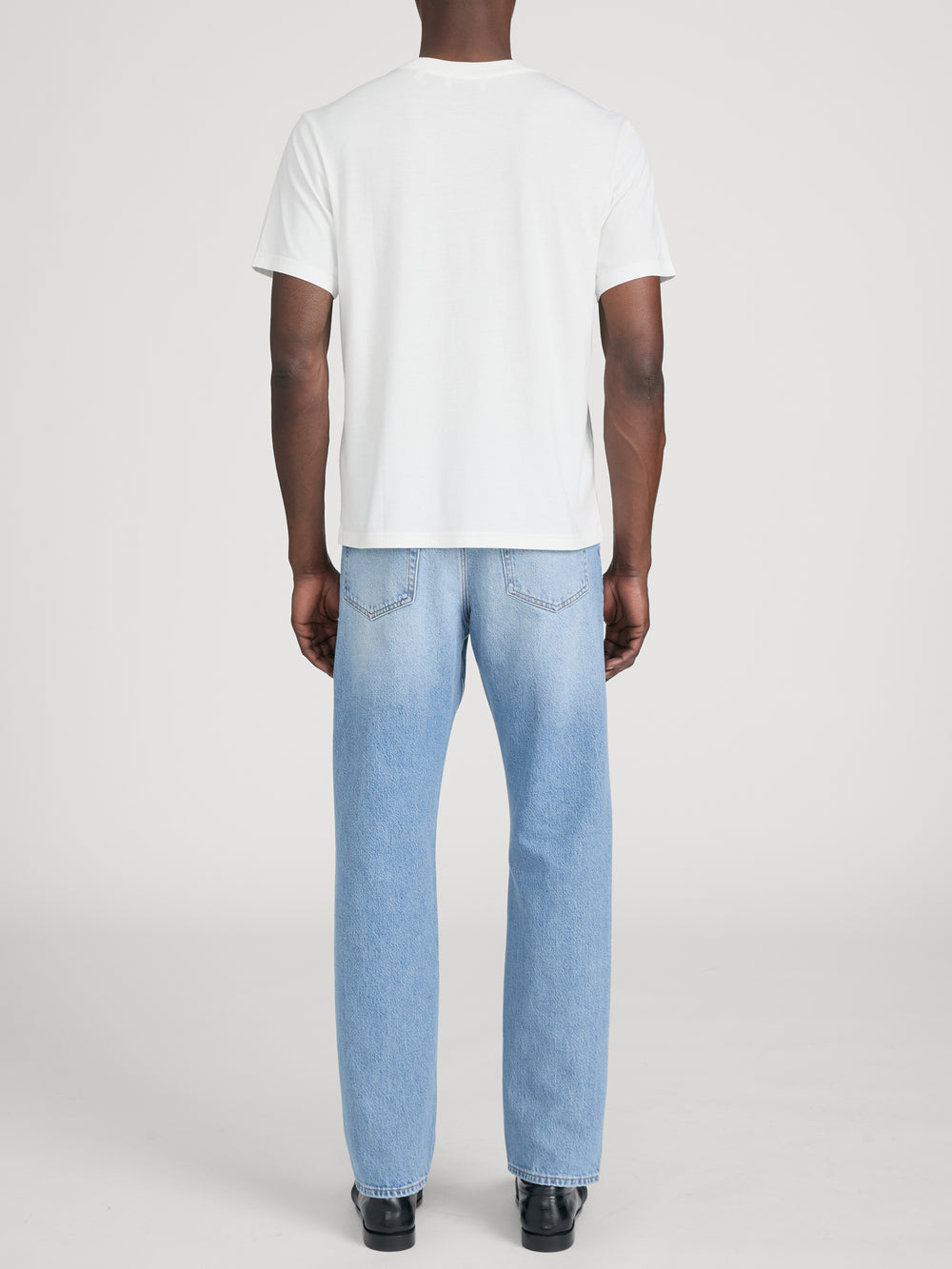 Tee on model back 
