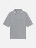 Light Pique Polo -- Blue Grey