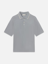 Light Pique Polo -- Blue Grey