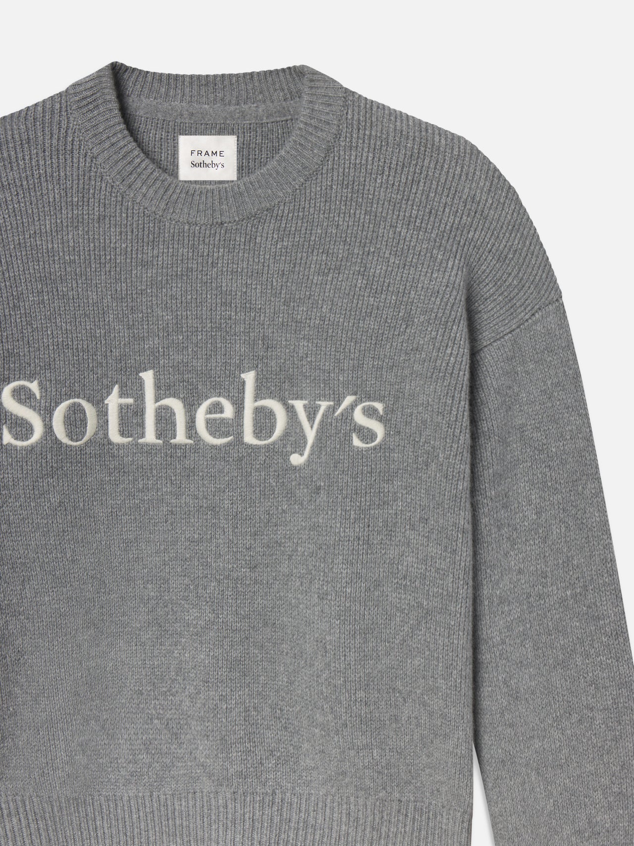 Sotheby's Unisex Cashmere Sweater -- Grey Melange