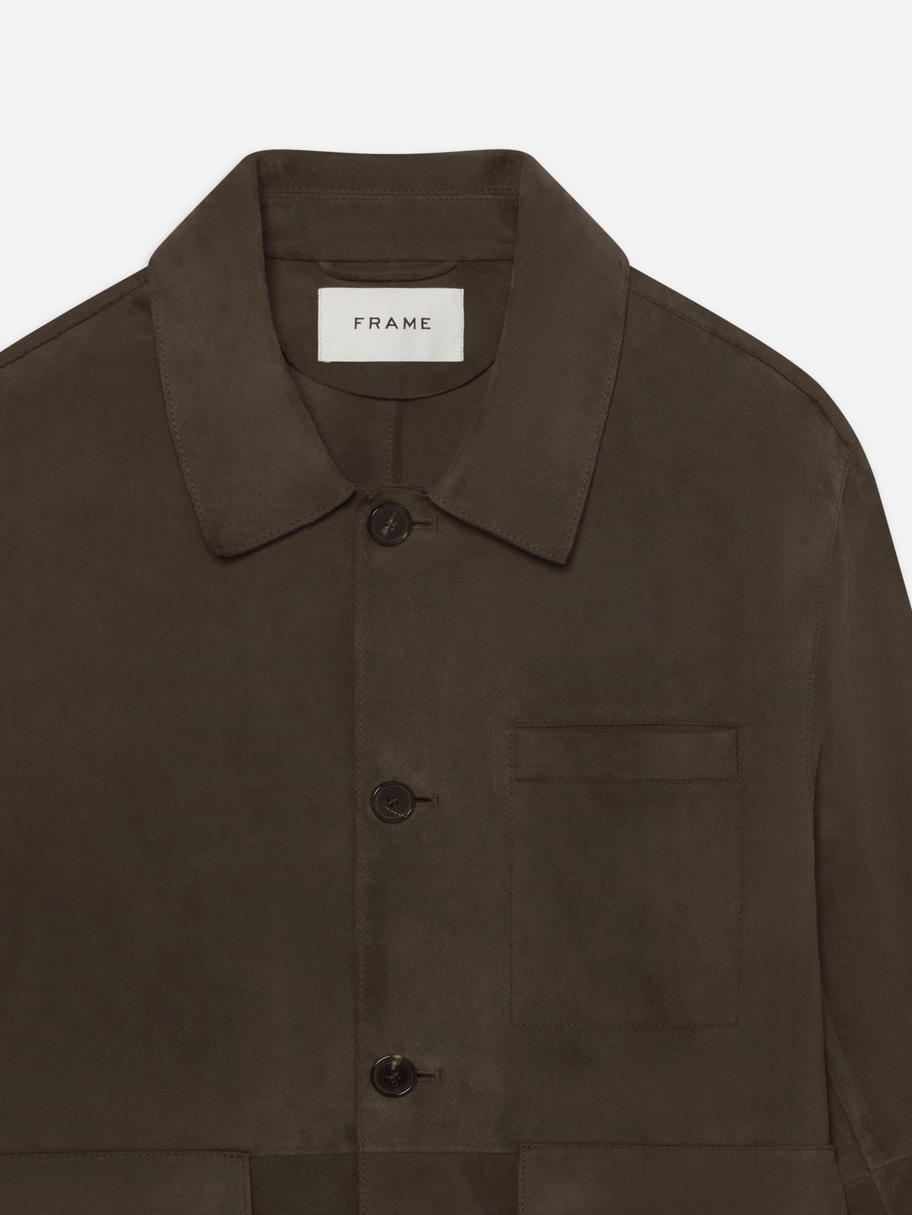 Suede Chore Coat -- Dark Brown