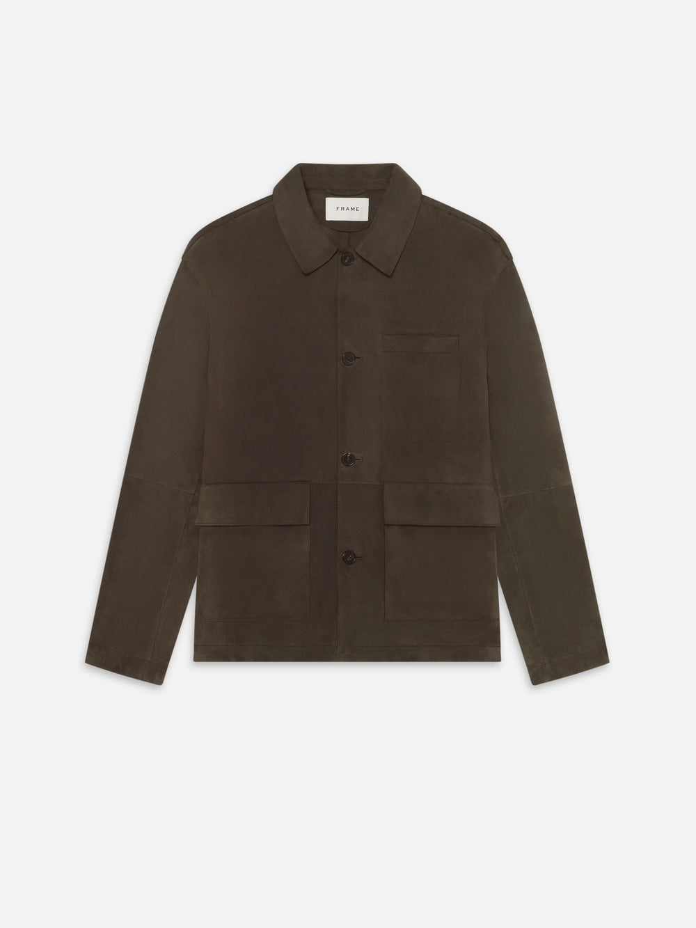 Suede Chore Coat -- Dark Brown