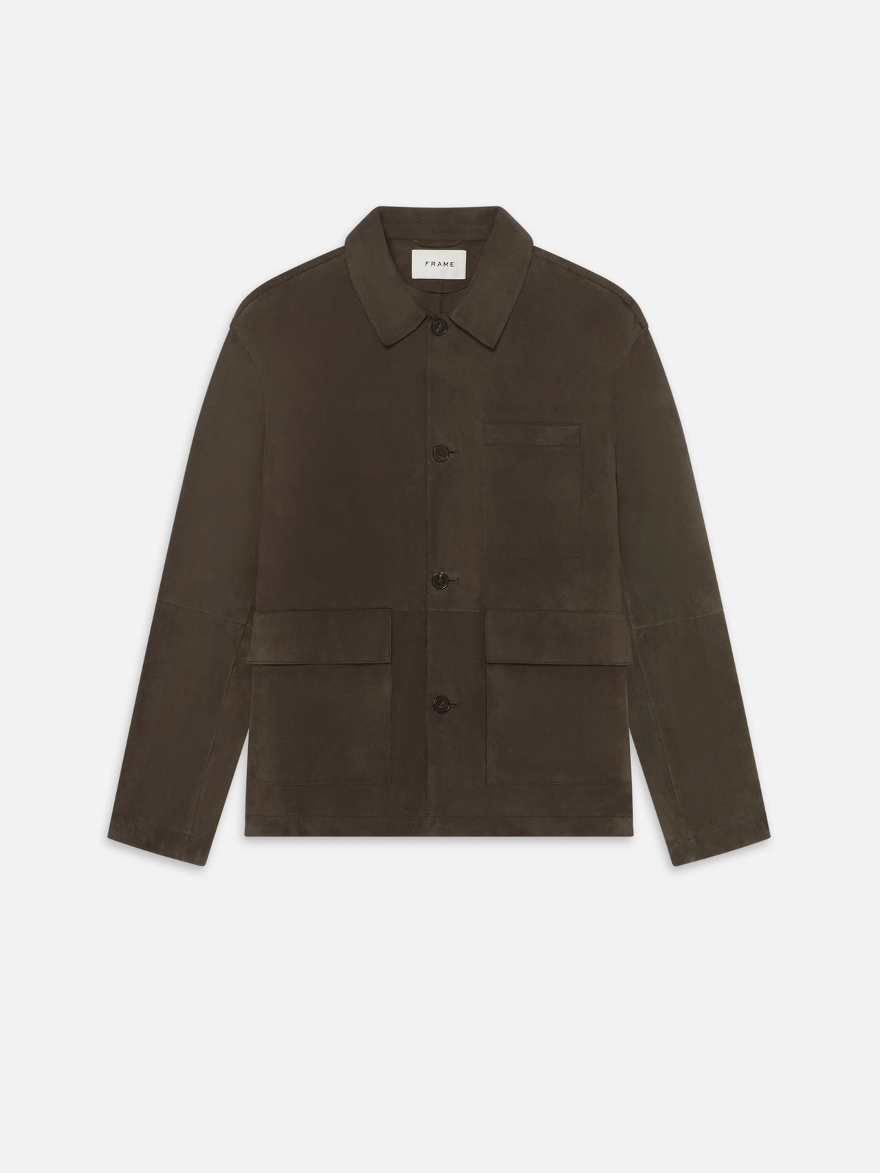 Suede Chore Coat -- Dark Brown
