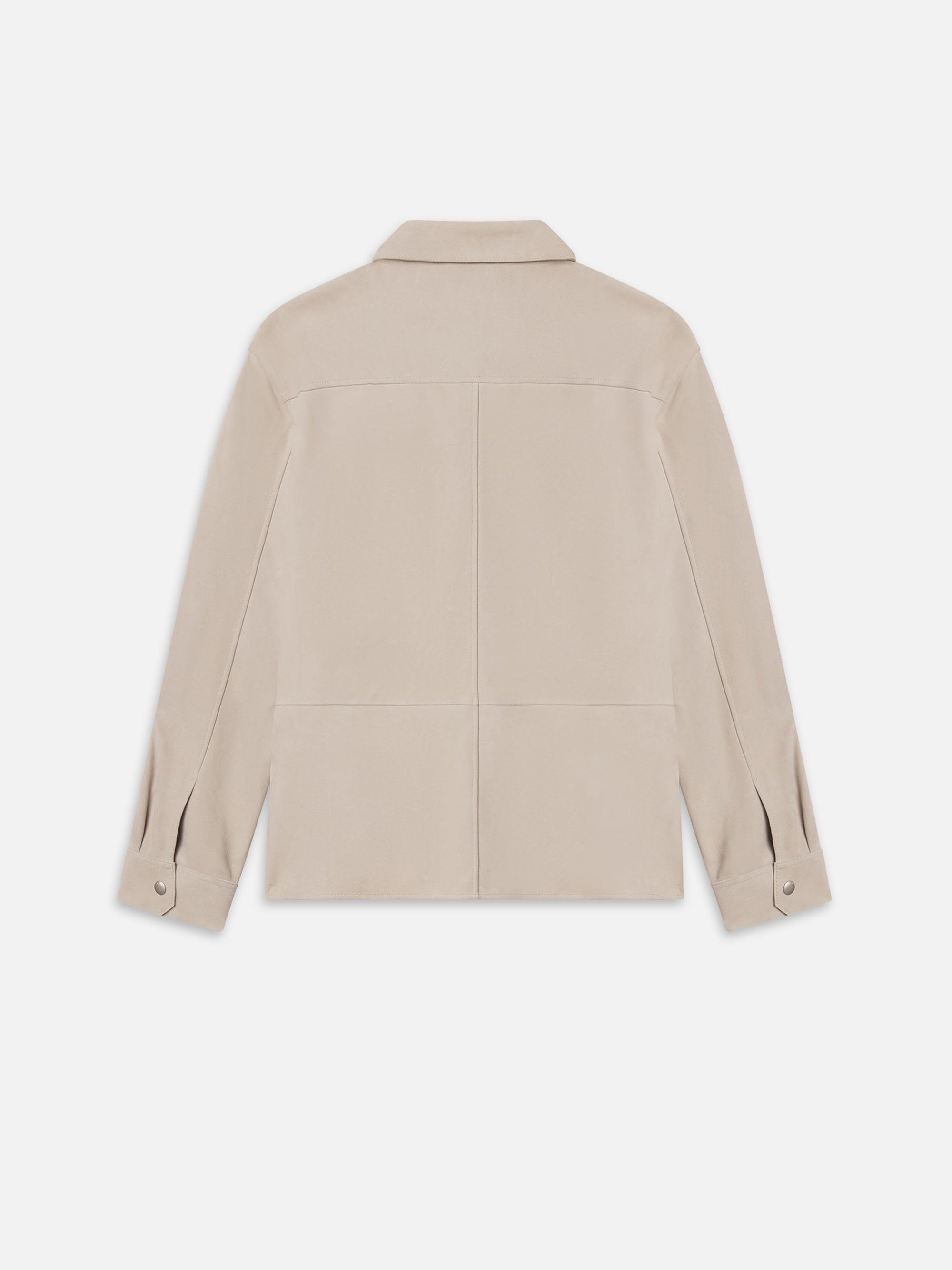 SUEDE OVERSHIRT STONE BEIGE