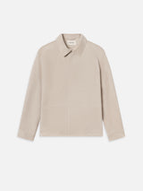 Suede Overshirt -- Stone Beige