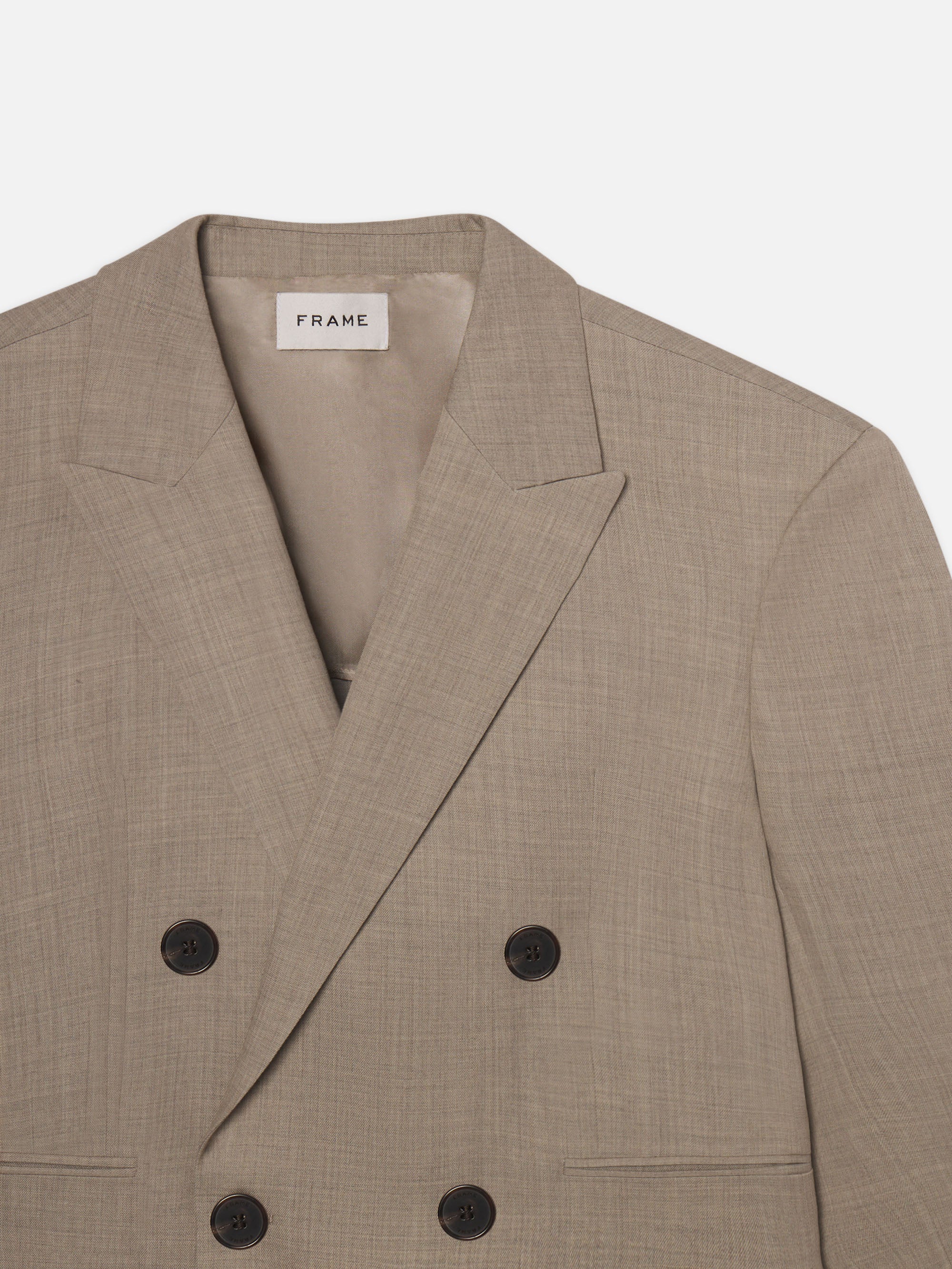 DOUBLE BREASTED BLAZER VINTAGE KHAKI