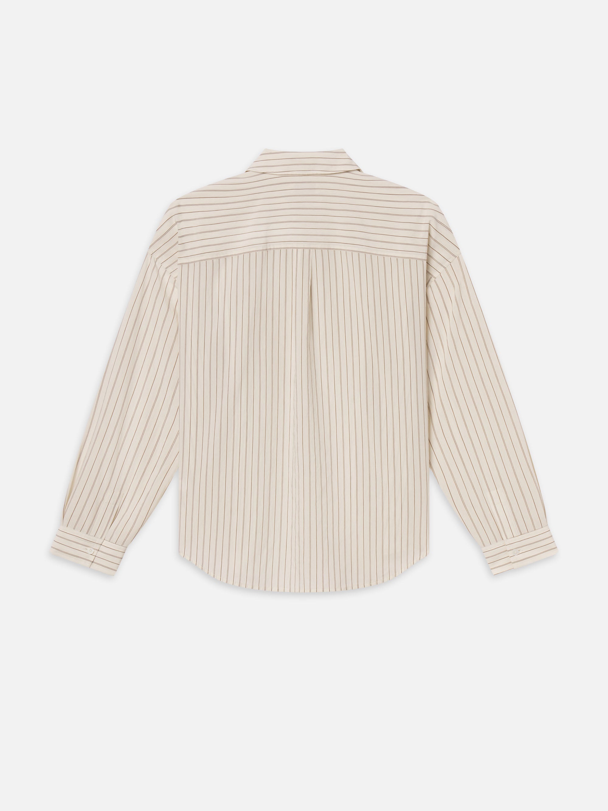 トップス Coherence VENON-D (Brown check, size S) BROWN STRIPED SHIRT BROWN STRIPE