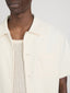 Jacquard Button Down Shirt -- Cream
