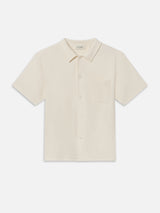 Jacquard Button Down Shirt -- Cream