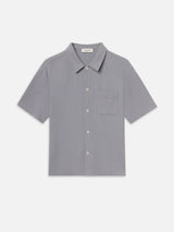 Textured Button Down Shirt -- Blue Grey