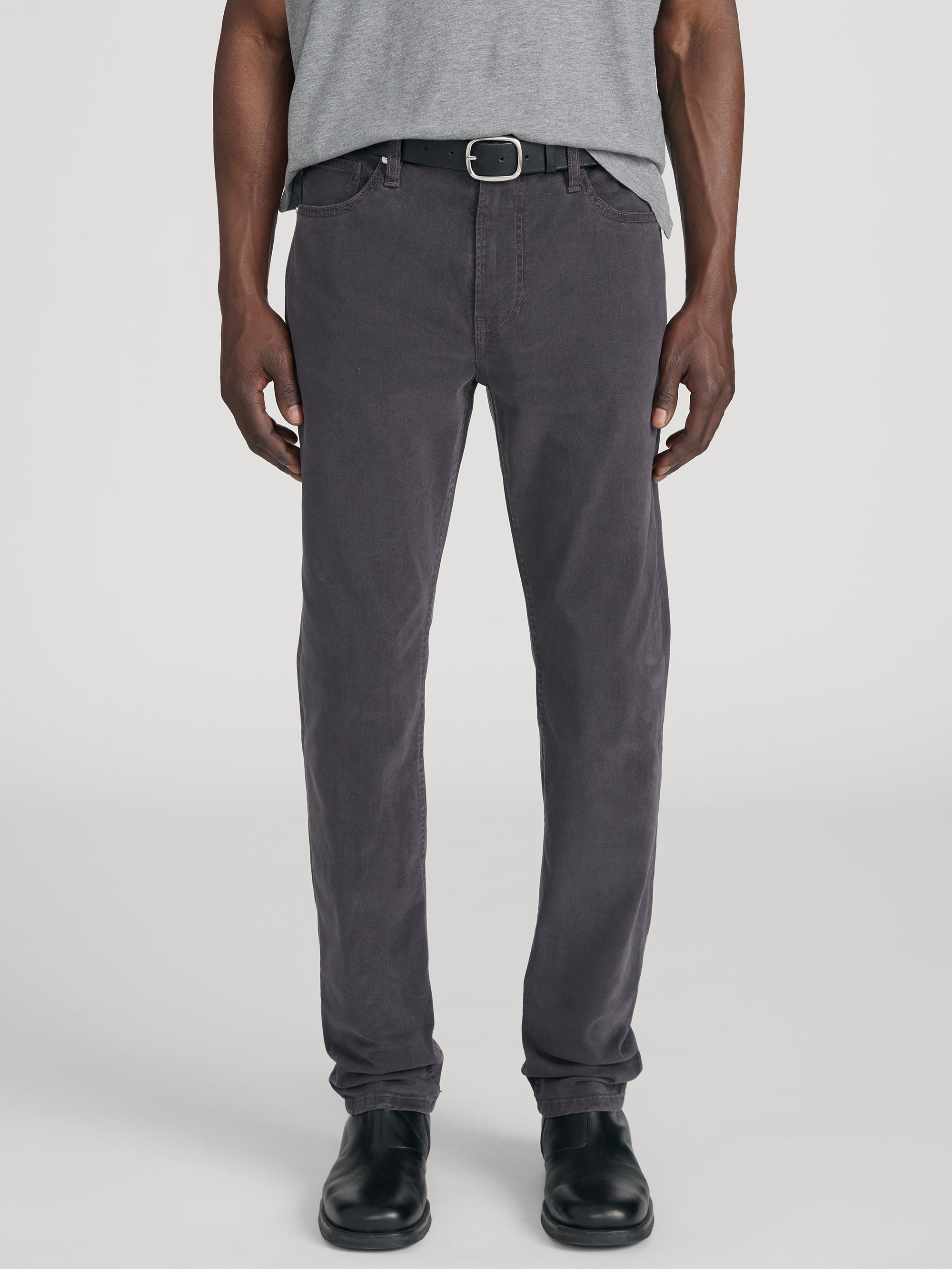 Modern Straight Brushed Twill -- Vintage Grey