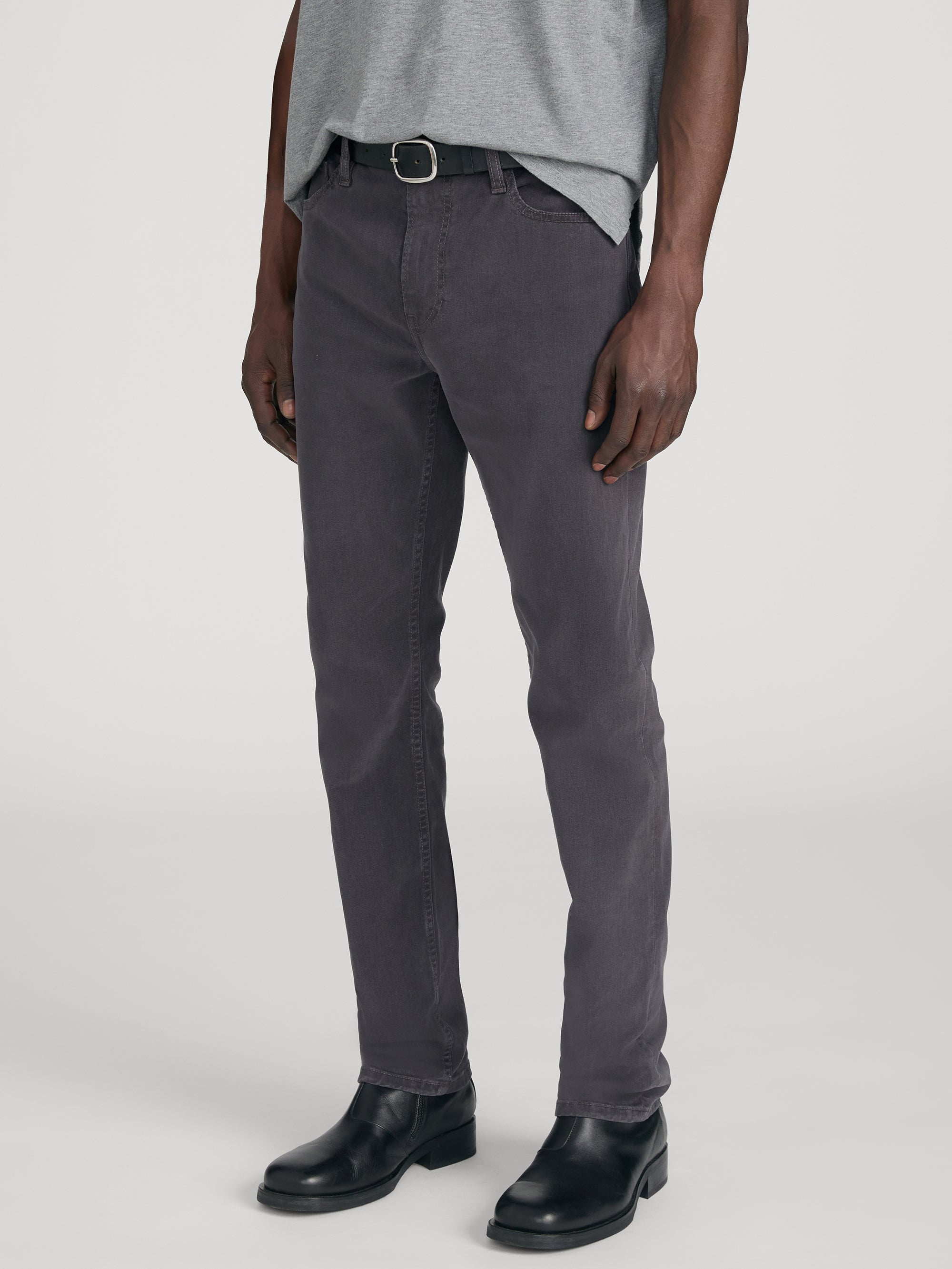 Modern Straight Brushed Twill -- Vintage Grey