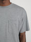Relaxed Pocket Tee -- Light Grey Melange