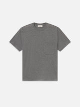 Relaxed Pocket Tee -- Light Grey Melange