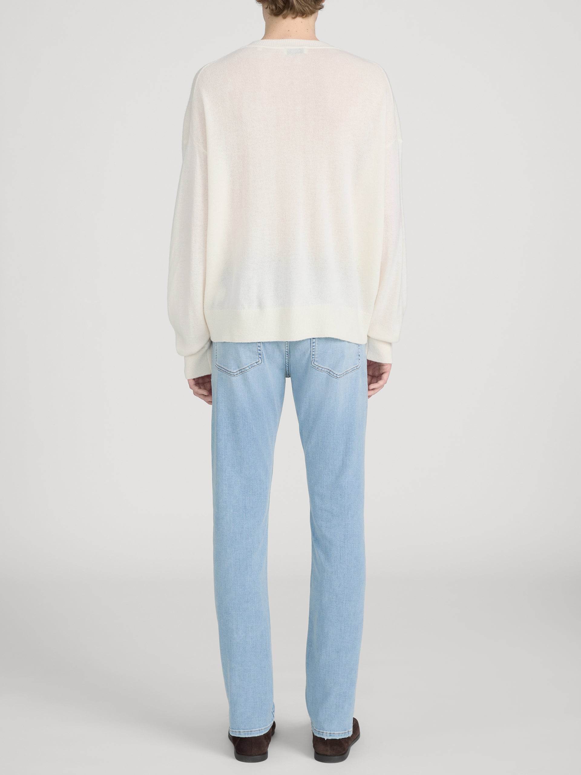 Lightweight Cashmere Blend Sweater -- Off White