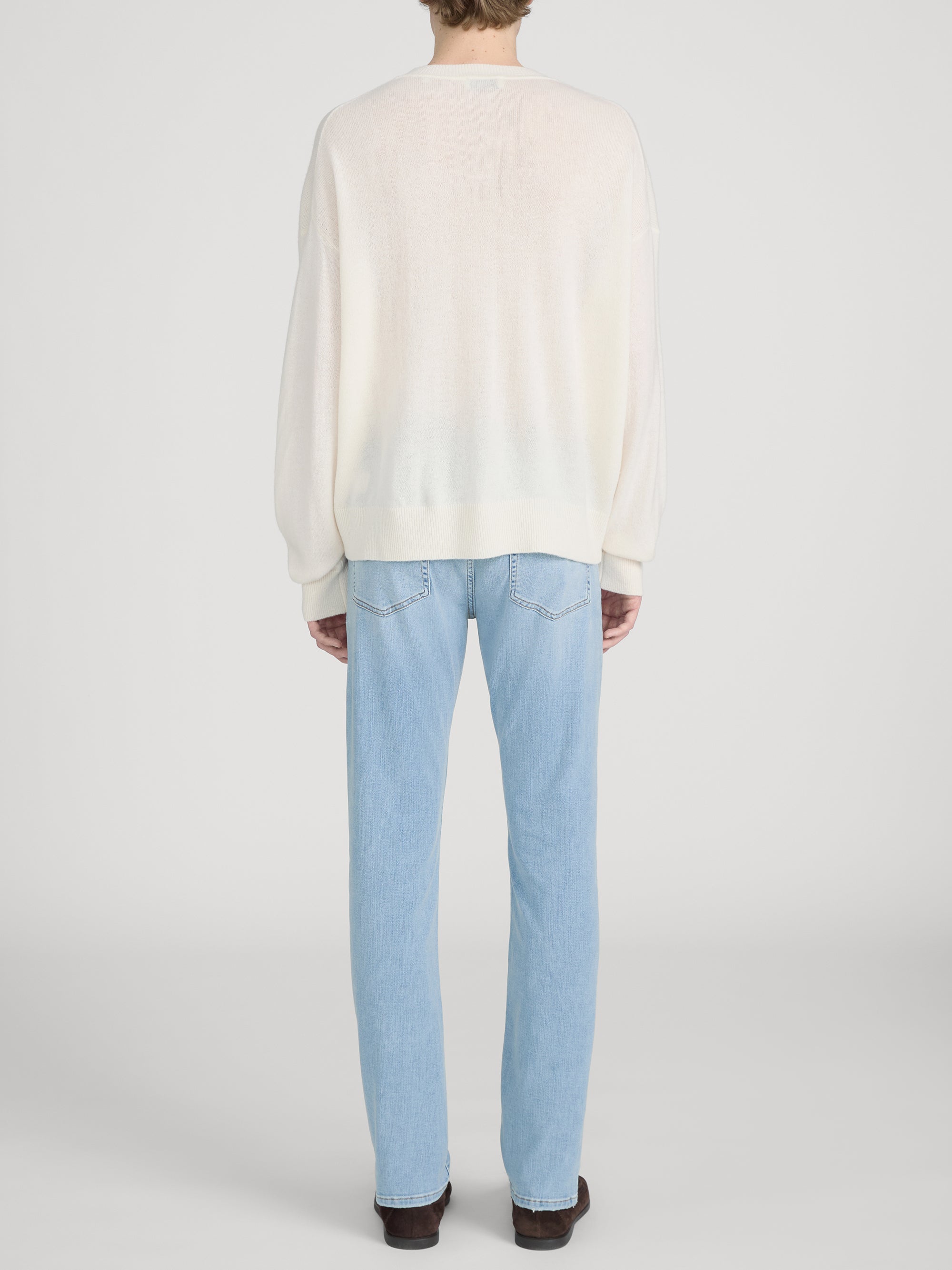 Lightweight Cashmere Blend Sweater -- Off White