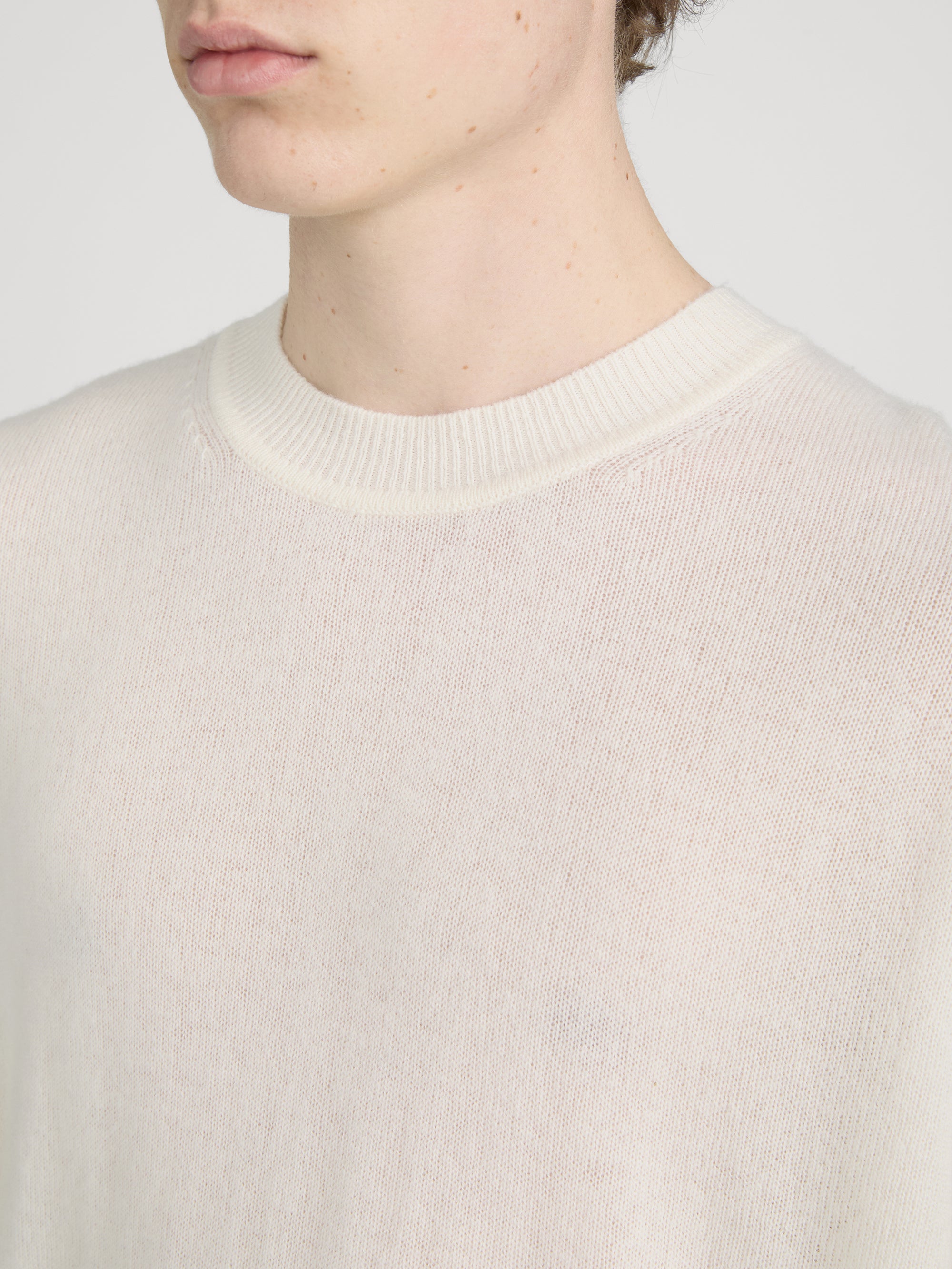 Lightweight Cashmere Blend Sweater -- Off White