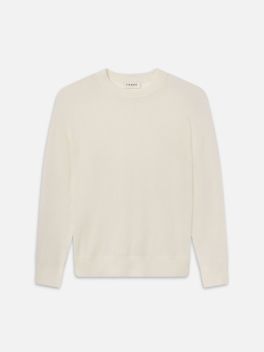 Lightweight Cashmere Blend Sweater -- Off White