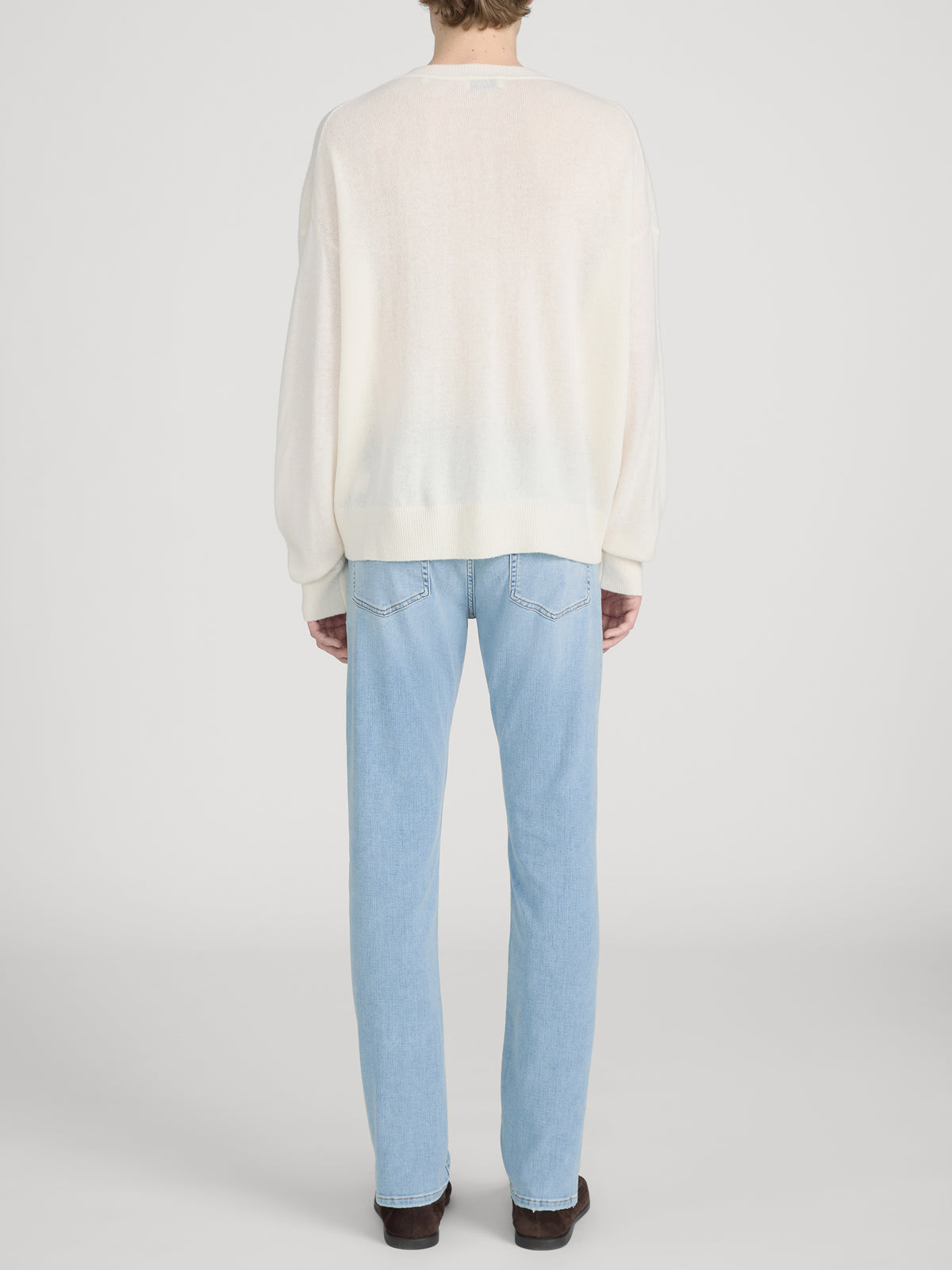 Lightweight Cashmere Blend Sweater -- Off White