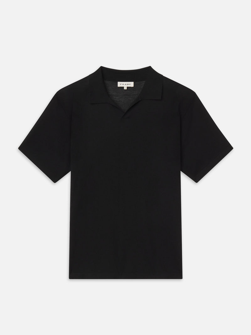 Superfine Polo Sweater -- Black