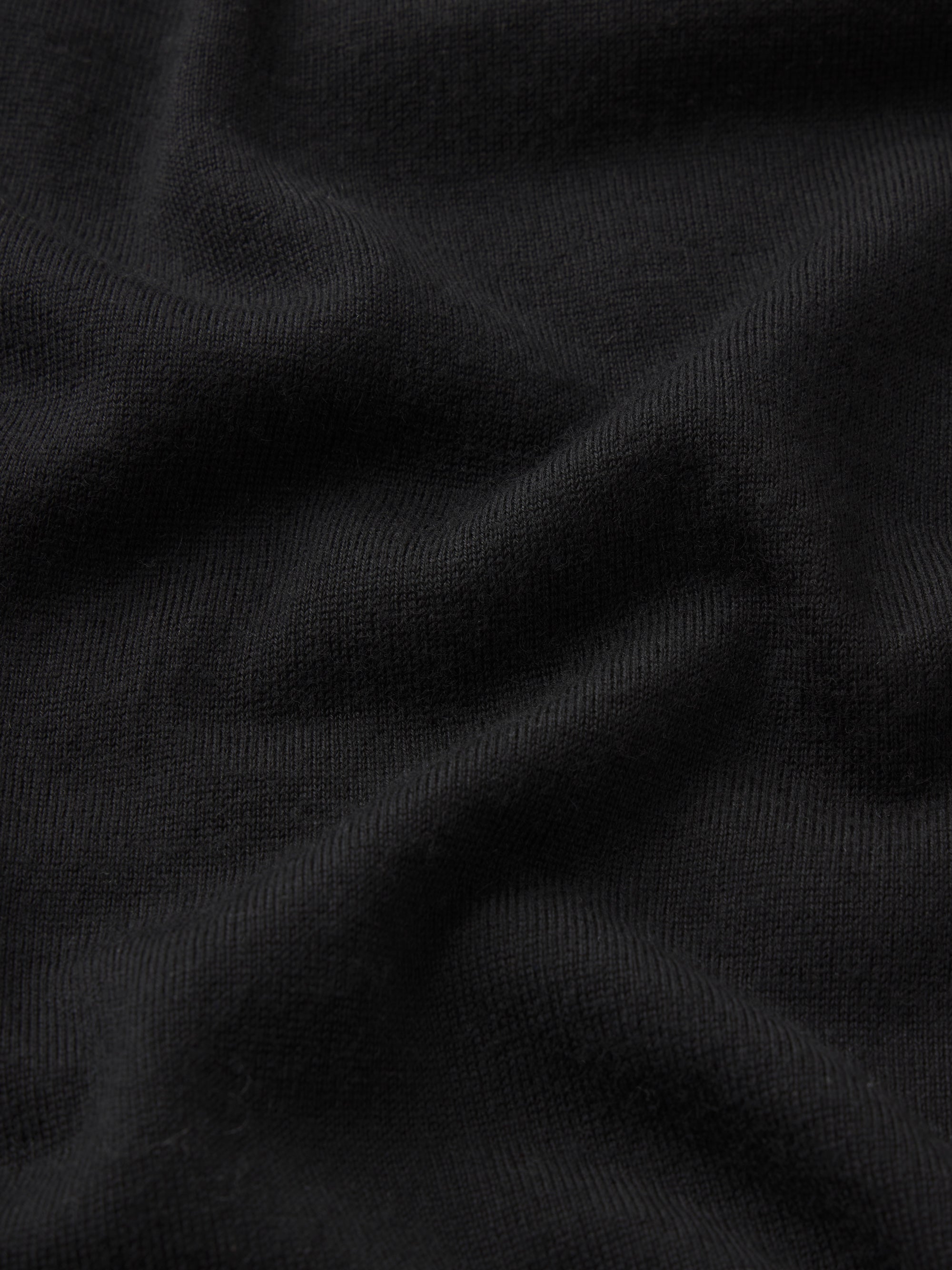 Superfine Polo Sweater -- Black