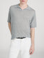 Superfine Polo Sweater -- Light Grey Melange