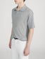 Superfine Polo Sweater -- Light Grey Melange