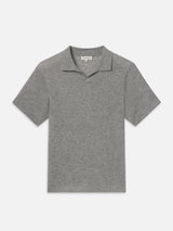 Superfine Polo Sweater -- Light Grey Melange