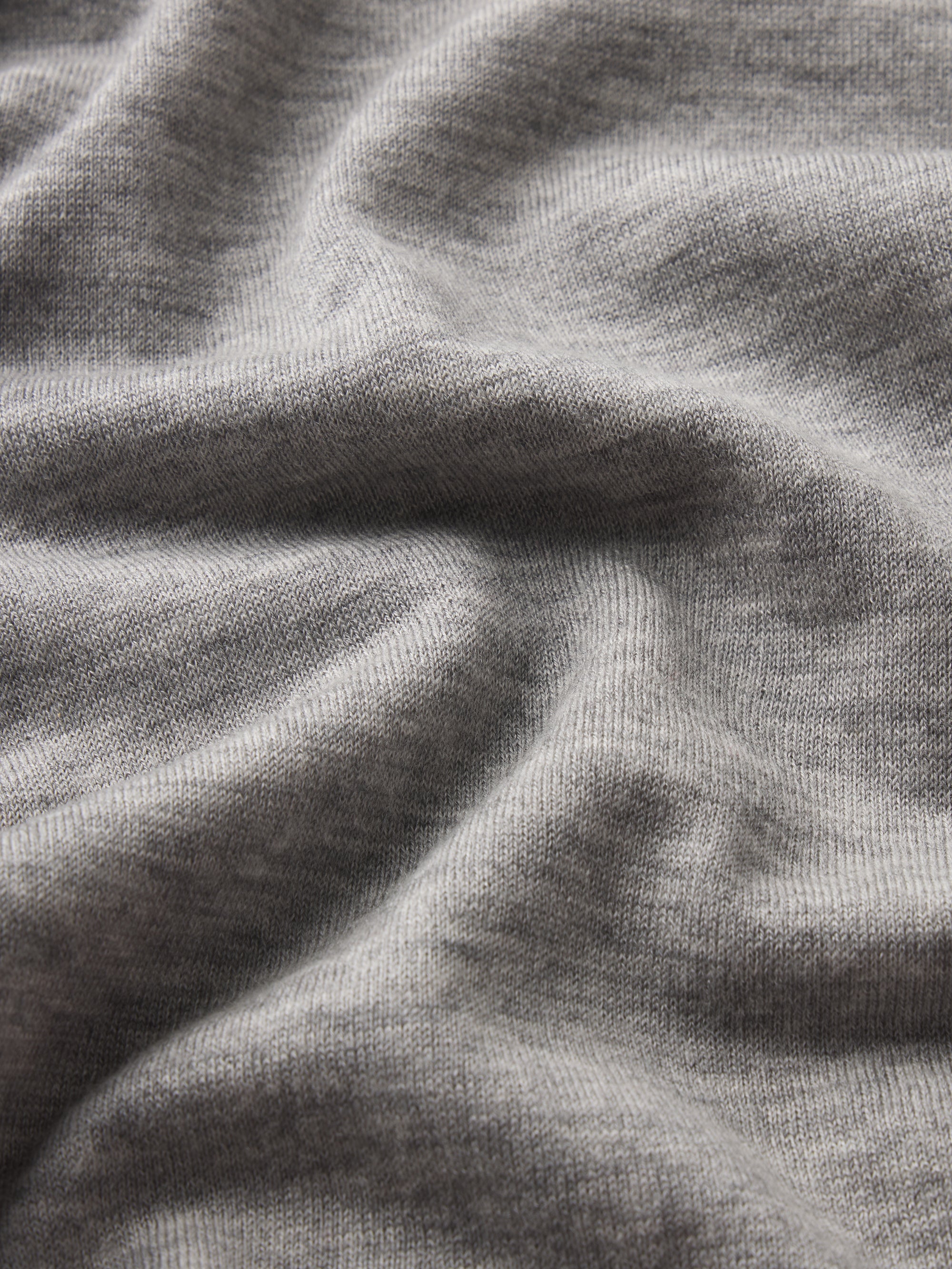 Superfine Polo Sweater -- Light Grey Melange