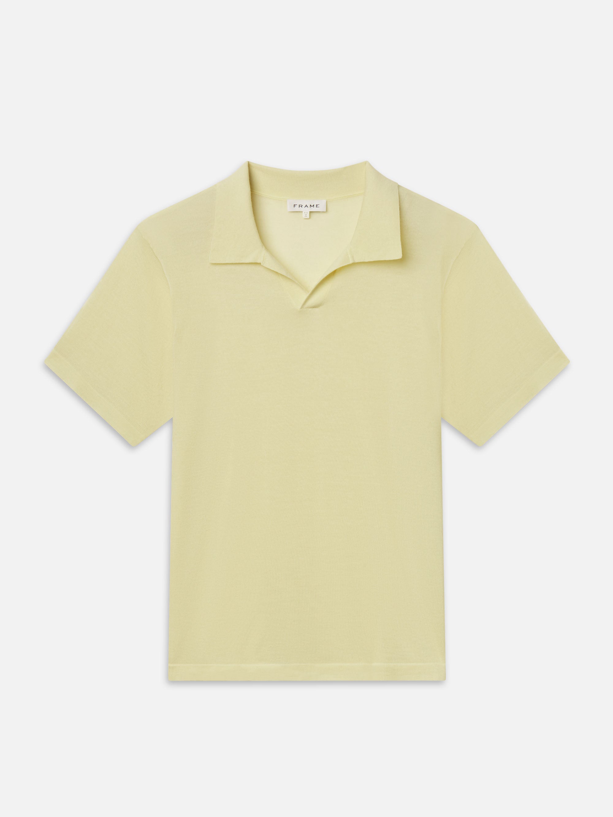 Superfine Polo Sweater -- Pale Yellow