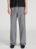 Easy Wide Leg Trousers -- Grey Melange